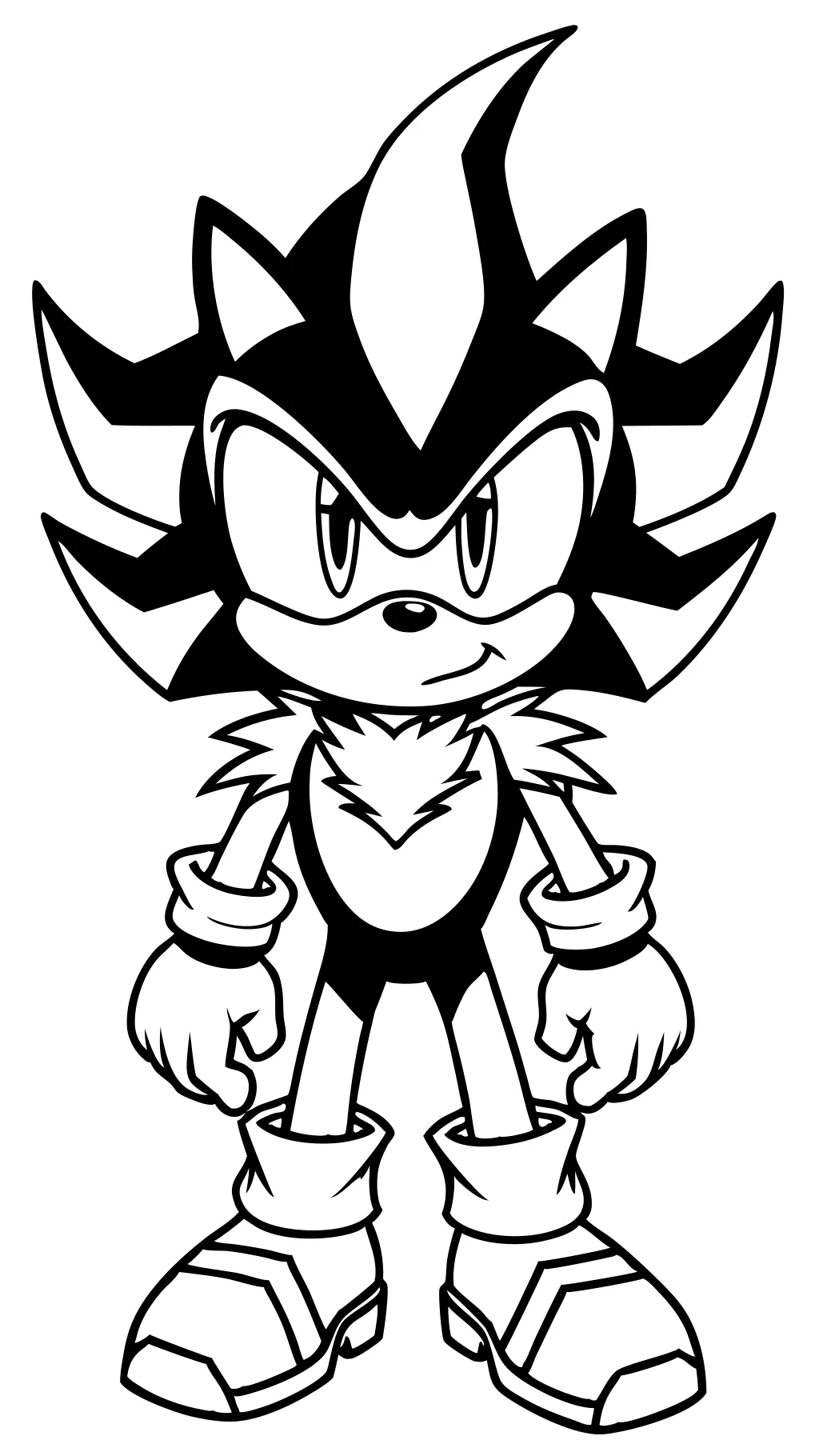 shadow from sonic coloring pages